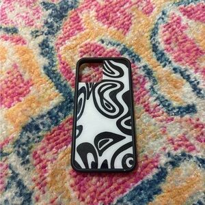 iPhone 12 Pro Wilflower Black and White Phone Case